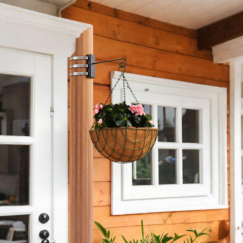 Two Pack Bird Feeder Hangers Kit With Adjustable Clip Rings Pole Mounts Outdoor Hanging Brackets For Lanterns Camping Or Backyard Birding Tree Branch Mounts Sturdy Rust Resistant Iron Adjustable 130 To 152 cm Length