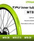 2 Pack 29 Inch TPU Bike Inner Tubes Ultralight For Mountain Biking Hella Durable And Ready For Rough Trails Compatible With 29x1.9 To 29x2.5 Tires Presta Valve 45mm Removable Nozzle Core Easy Install
