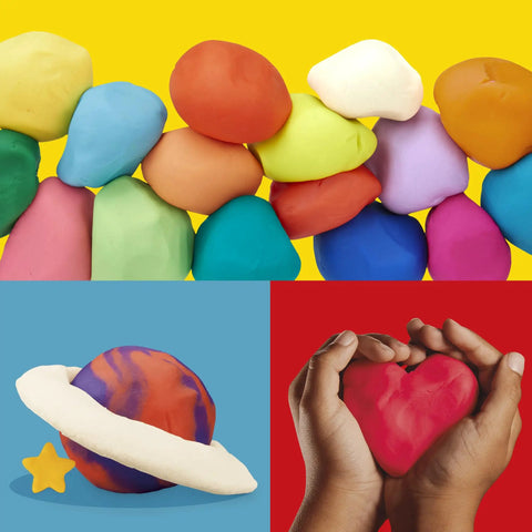 Ultimate Super Bulk Haul Of Non Toxic Modeling Compound 36 Bright Shades 3 Oz Tin Cans Total Blast For Creative Kiddos with vibrant colored clays.
