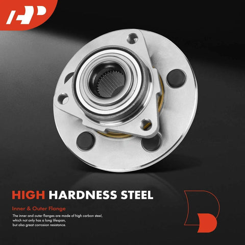 Upgraded Front Wheel Bearing And Hub Assembly 5 Lug Pattern For Dodge Ram 1500 Trucks Rock Solid Build Quality inner view showing steel construction.