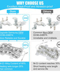 Comparison of OEM and non-OEM dryer heating elements highlighting quality and durability differences with focus on element content.