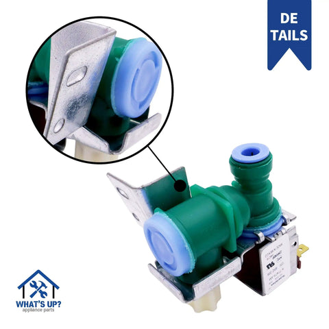 Detailed view of Water Inlet Valve Replacement for Whirlpool Refrigerators IMV 8100 W10238100 WPW10238100