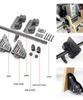 Real Deal Sliding Barn Door Hardware Kit With Smooth Rolling Track And Heavy Duty Steel Wheels for installation parts and components.