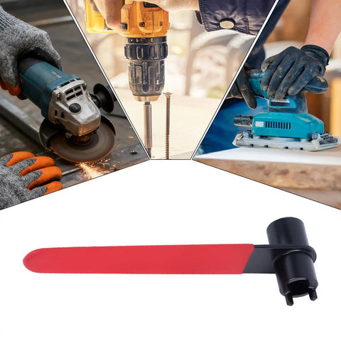 Knock Out Double Head Angle Grinder Wrench With Four Claw Grip And Hex Socket For Dead Simple Accessory Swaps And Fast Tiling Or Metalwork Disassembly Without Breaking A Sweat Today on a workspace.