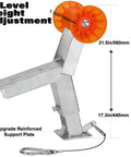 Six Level Adjustable Boat Trailer Winch Stand With 17.3 To 22.0 Inch Post Range, Heavy Duty Support with Orange Rollers