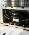 Heavy Duty Appliance Sliders With Pull Straps For Moving Fridges And Washers under a fridge compressor for easy sliding.