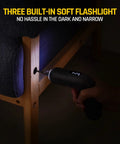 Beast Cordless Screwdriver Kit With 14 Bits, Digital Screen, front LED light in use on furniture, highlighting dark area