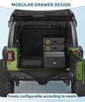 Modular Overland Rugged Drawer Toolbox For Jeep Wrangler JK JL Unlimited 4 Door And Ford Bronco 4 Door with cargo system