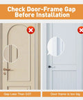 Door frame gap comparison before installation for Rock Solid Door Reinforcement Lock Heavy Duty Aluminum Alloy Anti Ram Strike Plate.
