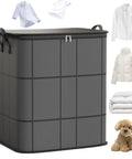 Big Boy Sized Foldable Storage Bin With Smooth Zipper Heavy Duty Nonwoven Fabric, 50x50x70cm for bulky blankets.