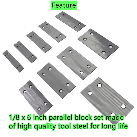 1/8 in x 6 in precision parallel block set, tool steel