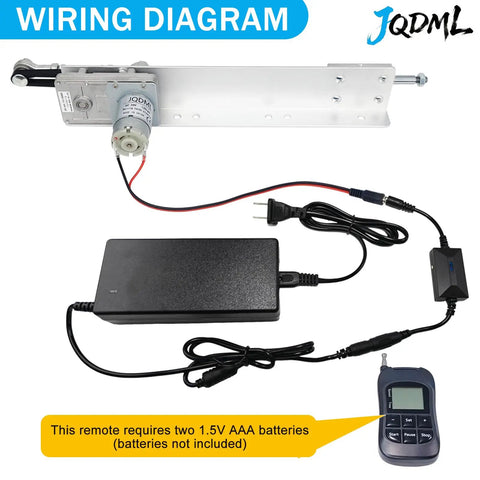 Wiring diagram for Heavy Duty Reciprocating Linear Actuator With Precision Timing And Variable Speed Controller.