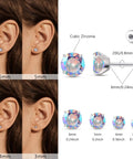 Legit Hella Comfortable Titanium Flat Back Screw On Stud Earrings For Men And Women with 6mm and 5mm cubic zirconia.