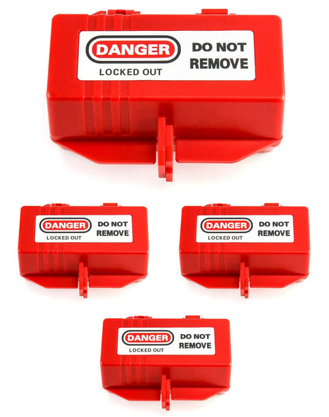 Nonconductive Polypropylene Plug Lockout Device For Lockout Tagout And Power Plugs M Size Fits 110 To 125V 30A set of 4
