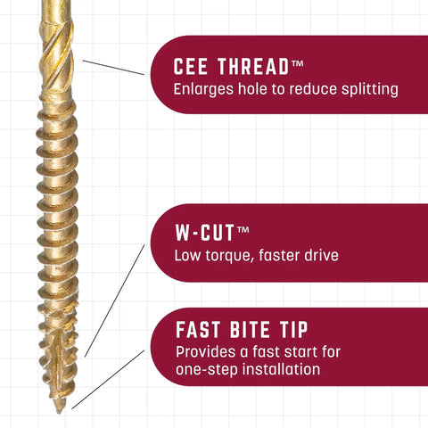 Pro Grade Multi Purpose Framing Screws Size 9 X 3-1-8 In 1900 Count Pack Rust Resistant Climatek Coated Outdoor Deck And Fence