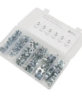 Box of 80Pcs T Nuts Threaded Inserts Pronged Tee Nuts Set Built Tough Galvanized Carbon Steel Rustproof Fasteners