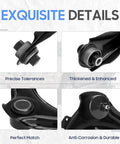 12 Piece Front Suspension Kit For Honda Accord And Acura Tsx with detailed views of control arm components.