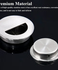 2 Pcs Round Hidden Flush Door Pulls Recessed Stainless Steel Handles In Brushed Nickel Finish With Screws And Mini Screwdriver 60mm Diameter
