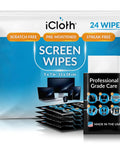 Screen Cleaning Wipes Travel Pack Individually Wrapped For Laptops Monitors And TVs Streak Free 24 Large Wipes On The Go Convenience