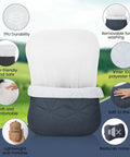 Inflatable Camping Pillow With Removable Washable Cover For Backpacking Ultralight Air Pillow showing features and benefits