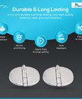 Ultra Durable Heavy Duty Marine Grade Stainless Steel Hinges Badass Corrosion Resistant Twist Lock Catches For Yacht Doors And Rv Storage Boxes Saltwater Approved, showing pack of two durable hinges.