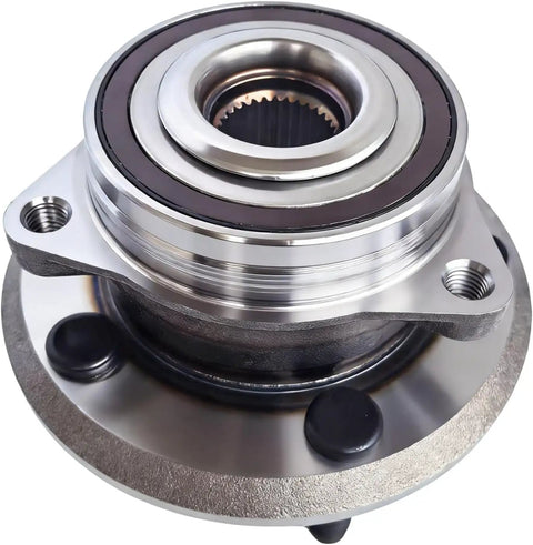 Durable Front Wheel Hub Bearing Assembly For Jeep Grand Cherokee 2011 2021 2Wd Oem Equivalent 513324 close-up view showing metal design and fittings.