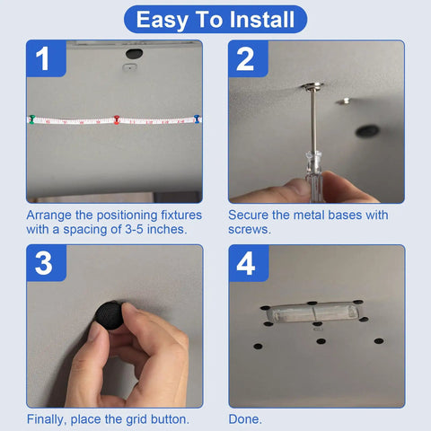 Step-by-step installation guide for Universal Car Roof Headliner Repair Kit With 262 Piece Set Including Push Pin Fasteners And Screwdriver For Hassle Free Diy Sagging Interior Liner Fix On Most Rigs And Rides In Black.