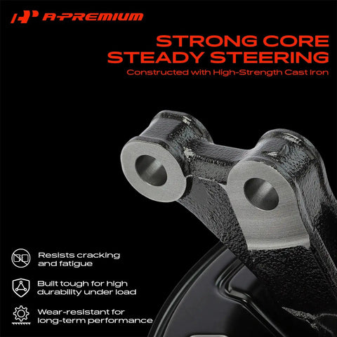 Close-up of Front Driver And Passenger Side Steering Knuckle And Wheel Bearing Hub Assembly For Toyota Corolla And Matrix 2009 To 2018.
