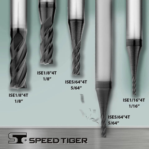 Micrograin Carbide Square End Mill Set 4 Flute Hardened Steel Ready AlTiBN Coating 25 Piece ISE Set 4T Pack display