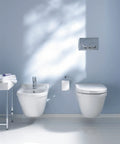 Starck 3 Toilet Seat White High Gloss With Soft Close Lid And Stainless Steel Hinges Tool Free Removal For Quick Cleaning
