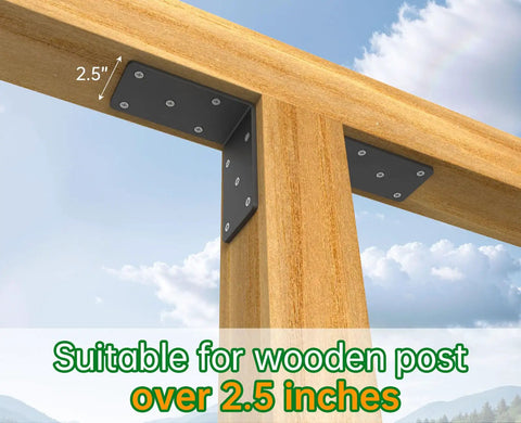 Beefy Heavy Duty Five By Five By Two Point Five Inch L Bracket Set For Shelves Fences Pergolas And Wood Posts 90 Degree Corner Brace For Floating Shelves And Countertops Eight Pack