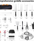 All In One 45 Piece Griddle Accessories Kit For Flat Top Grills Upgraded Spatula Set With Enlarged Spatulas Basting Cover