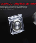 16mm Push Button Cap Cover Guard Dustproof Protector Kid Safe For 16mm Push Button Switches, durable plastic shield