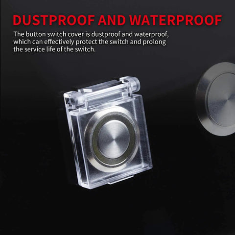 16mm Push Button Cap Cover Guard Dustproof Protector Kid Safe For 16mm Push Button Switches, durable plastic shield