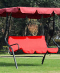 Three Seat Patio Swing Cushion Cover Replacement For Outdoor Hammock Durable 190T Polyester Tear Resistant Easy To Install Fits Three Seat Swings Colors Gray Black Blue Red 150x150x10cm