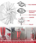Knockout Replacement Vacuum Motor Fan Six Pack For Eureka And Sanitaire Model 12988, clear plastic impeller, five inch size, easy installation.