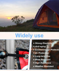 Camping scene with tent and Heavy Duty Ball Bungee Cords Set With 30 Pieces In 3 Sizes 6 Inch 9 Inch And 11 Inch Ball Bungee Balls