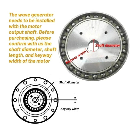 Diagram and photo of Mini Harmonic Drive Reducer For Precision Motion Control, 50 To 1 Gear Ratio, 30 Arcsec Accuracy, ZXD11 Gearbox