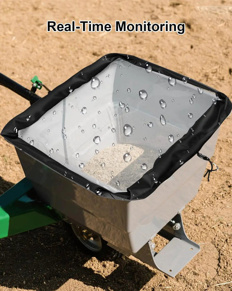 Waterproof Hopper Cover Fits 85Lb-100Lb Hoppers For Lawn And Garden Equipment, 26 X 14.88 Inch, on hopper in garden
