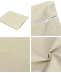 Heavy Duty Waterproof Swing Seat Cover for Patio Two to Three Seater Bench Cushions, 900D Oxford Fabric, beige detail view