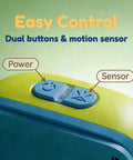 Close-up of Kid Friendly Motion Sensor Headlamp And Rechargeable Camping Lantern Set with dual buttons for easy control.