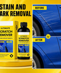 Knock Out Those Stupid Dings With This Legit Quick Fix Car Scratch Remover Paste For Every Paint Color, Includes Heavy Duty Buffing Cloths And Foam Pads For A Flawless Glossy Ride Finish, showing before and after results.