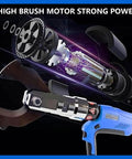 Heavy Duty Battery Powered Electric Hydraulic Cable Cutter with motor illustration showing internal components