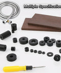 Heavy Duty Rubber Spacers And Anti Vibration Pads 16 Pack Badass Bolt Cushions for Auto Rigs, Boats and Home Systems, durable black rubber cushions.