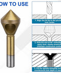 How to use Badass Heavy Duty Titanium Countersink Drill Bit Set With Precision Chamfer Cone Tools for metal woodworking.