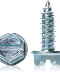 Rock-Solid 1000 Pack Zinc Plated License Plate Screws Size Number 14 By Three-Quarters Inch Hex Head Fasteners, rust resistant
