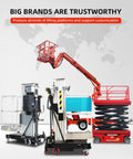 Electric Single Mast Aluminum Alloy Vertical Lift Portable Aerial Work Platform 6M To 10M shown in various configurations.