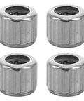 Four Piece One Way Clutch Bearing 8Mm ID 14Mm OD Silver Silent Ratcheting Flywheel Bearing for Weight Machines close-up view of silver bearing kits.