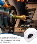 M5x10mm Carbon Steel Black Hex Socket Ball Point Spring Plunger Set Screws displayed in workshop setting with tools.