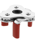 Professional Aluminum Alloy Smoke Transducer Removal Tool Head with red grips for fire alarm sensor maintenance.